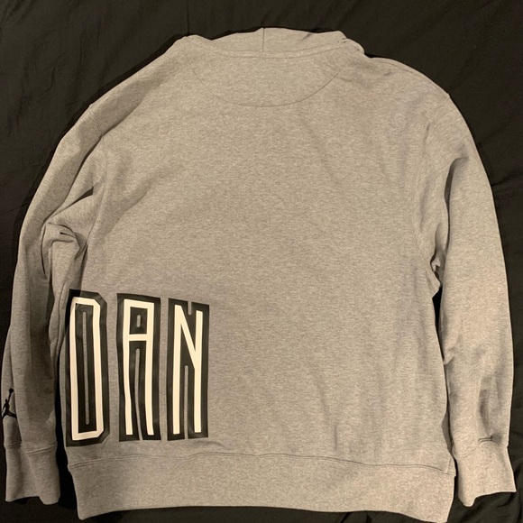 Jordan Gray and Black Graphic Sweatshirt Hoodie - Picture 5 of 5